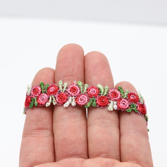 Flower Choker fancy lace chokers adjustable (#6) - Picture 10 of 11